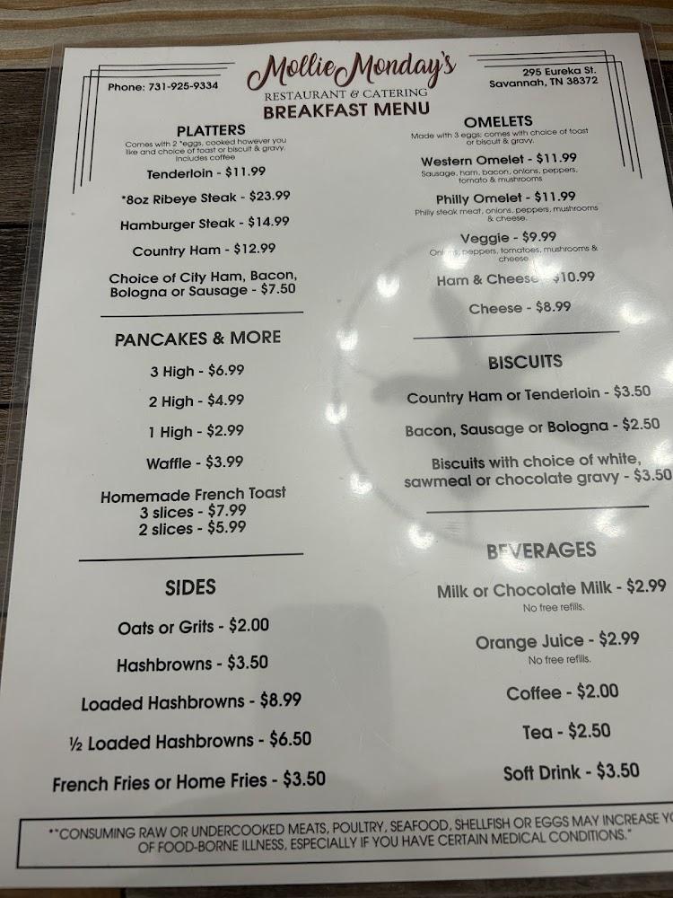 Mollie Monday's Menu image 3